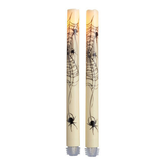 Spooky Spider LED Taper Candles 2 Pack by World Market | World Market