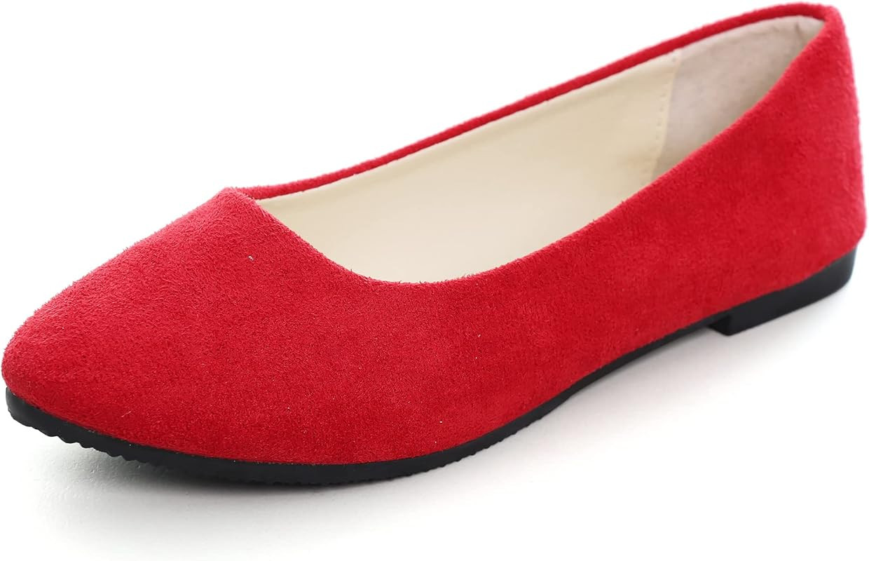 Dear Time Women Flat Shoes Comfortable Slip on Pointed Toe Ballet Flats | Amazon (US)