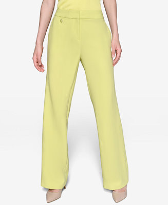 Women's Full Straight-Leg Mid-Rise Pants | Macy's