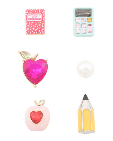 Mismatched School Stud Earrings Set | TJ Maxx