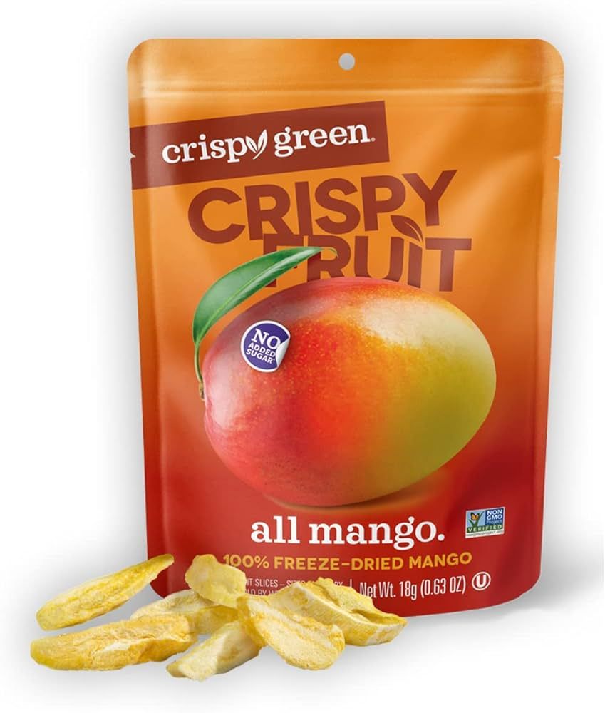 Crispy Green Natural Freeze-Dried Fruit, Single-Serve, No Sugar Added, Mango 0.63 Ounce (Pack of ... | Amazon (US)