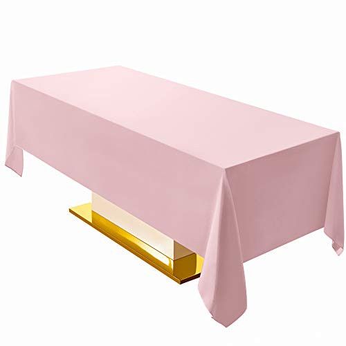 Surmente Pink Tablecloth 60 x 102-inch Rectangular Polyester Table Cloth for Weddings, Banquets, or Restaurants | Amazon (US)