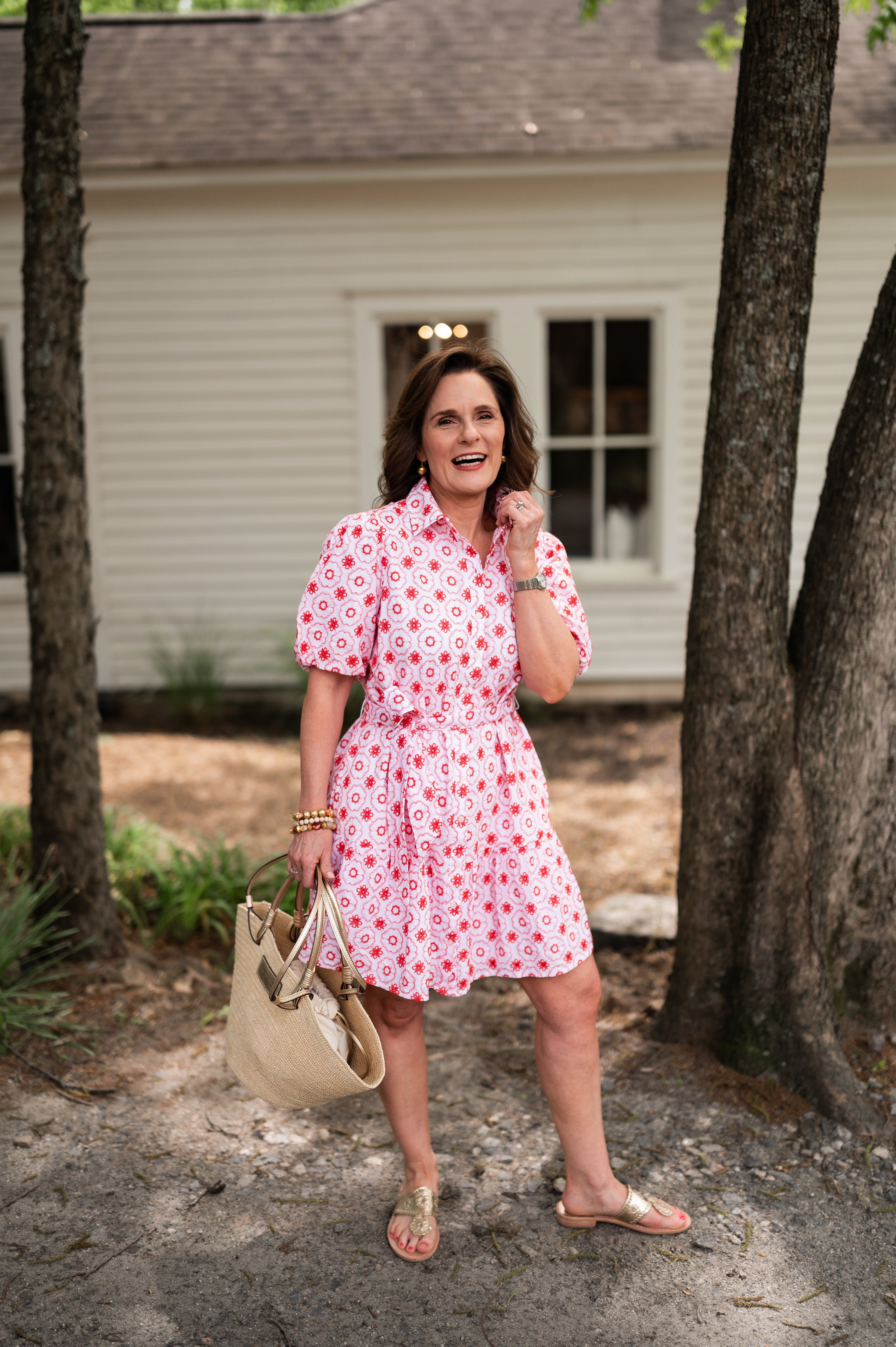 eyelet dress with short sleeves from Lands' End, lined in cotton and runs TTS.  Wearing 2P.  Every time I wear it I get compliments and it is a best seller on SASforShort.com 

 

#LTKSeasonal #LTKOver40 #LTKPetite
