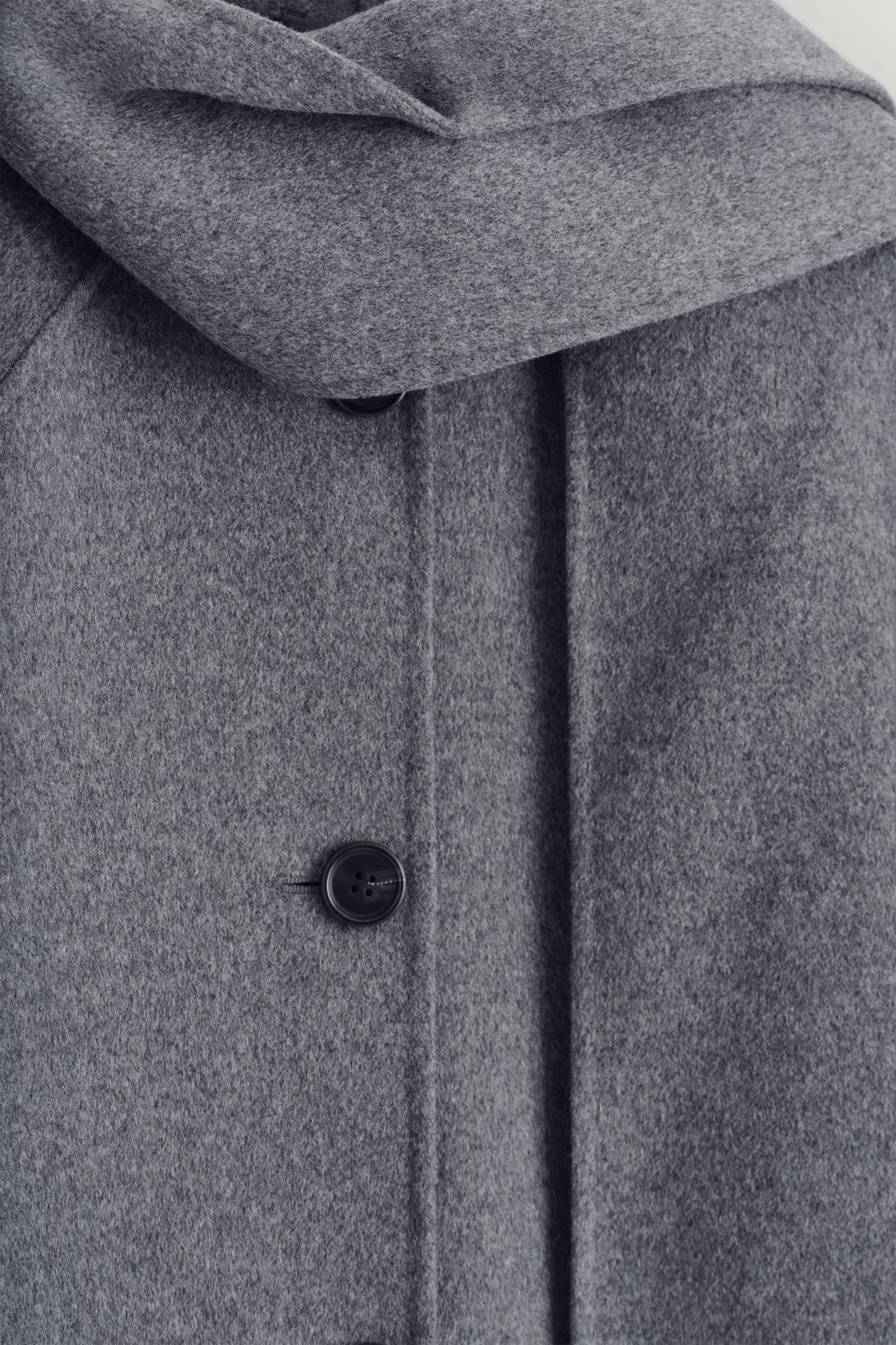 DOUBLE-FACED WOOL SCARF SHORT JACKET - GREY | COS GB | COS UK