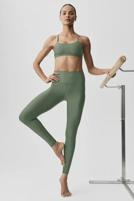 ALO | 7/8 High-Waist Airlift Legging in Bamboo Green, Size: Large | Alo Yoga