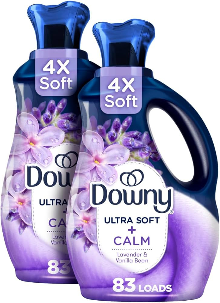 Downy Ultra Soft Fabric Softener Liquid, Calm, Lavender and Vanilla Bean, 56 fl oz, 83 Loads, Dow... | Amazon (US)
