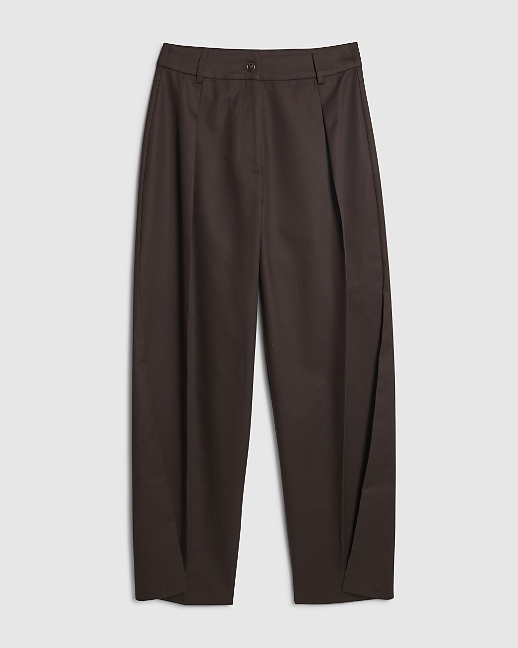 Brown High Waisted Tapered Trousers | River Island UK & IE