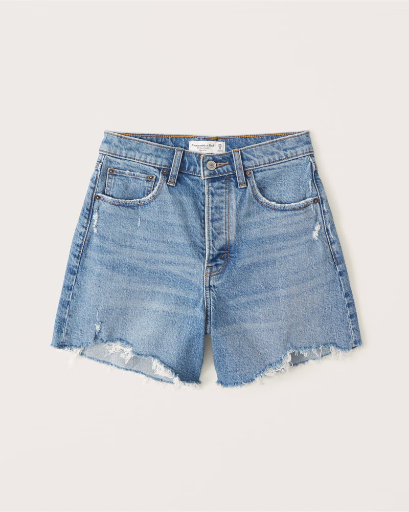 Women's High Rise Dad Shorts | Women's Bottoms | Abercrombie.com | Abercrombie & Fitch (US)