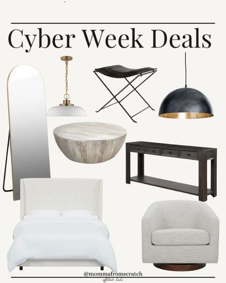  Uber week sale, wayfair deals, upholstered bed, arch mirror, pendant lights, swivel chair, living room furniture 

#LTKHoliday #LTKhome #LTKstyletip