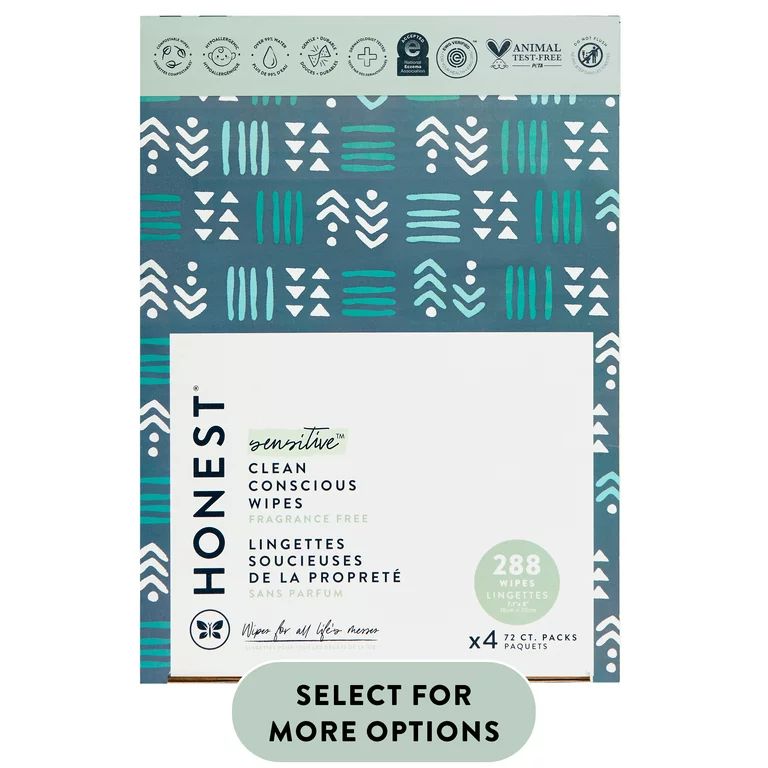 The Honest Company, Plant-Based Baby Wipes, Fragrance-Free, 288 Count (Select for More Options) | Walmart (US)
