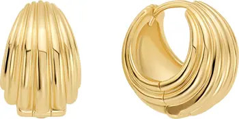 Dolce Sole Ribbed Dome Huggie Hoop Earrings | Nordstrom