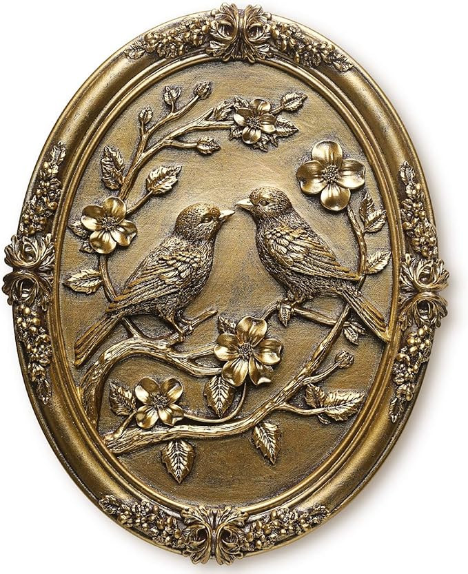 Vintage Bird Wall Sculpture,Antique Wall Decor,Retro Art Birds Sculpture,Hand Painted Wall Decora... | Amazon (US)