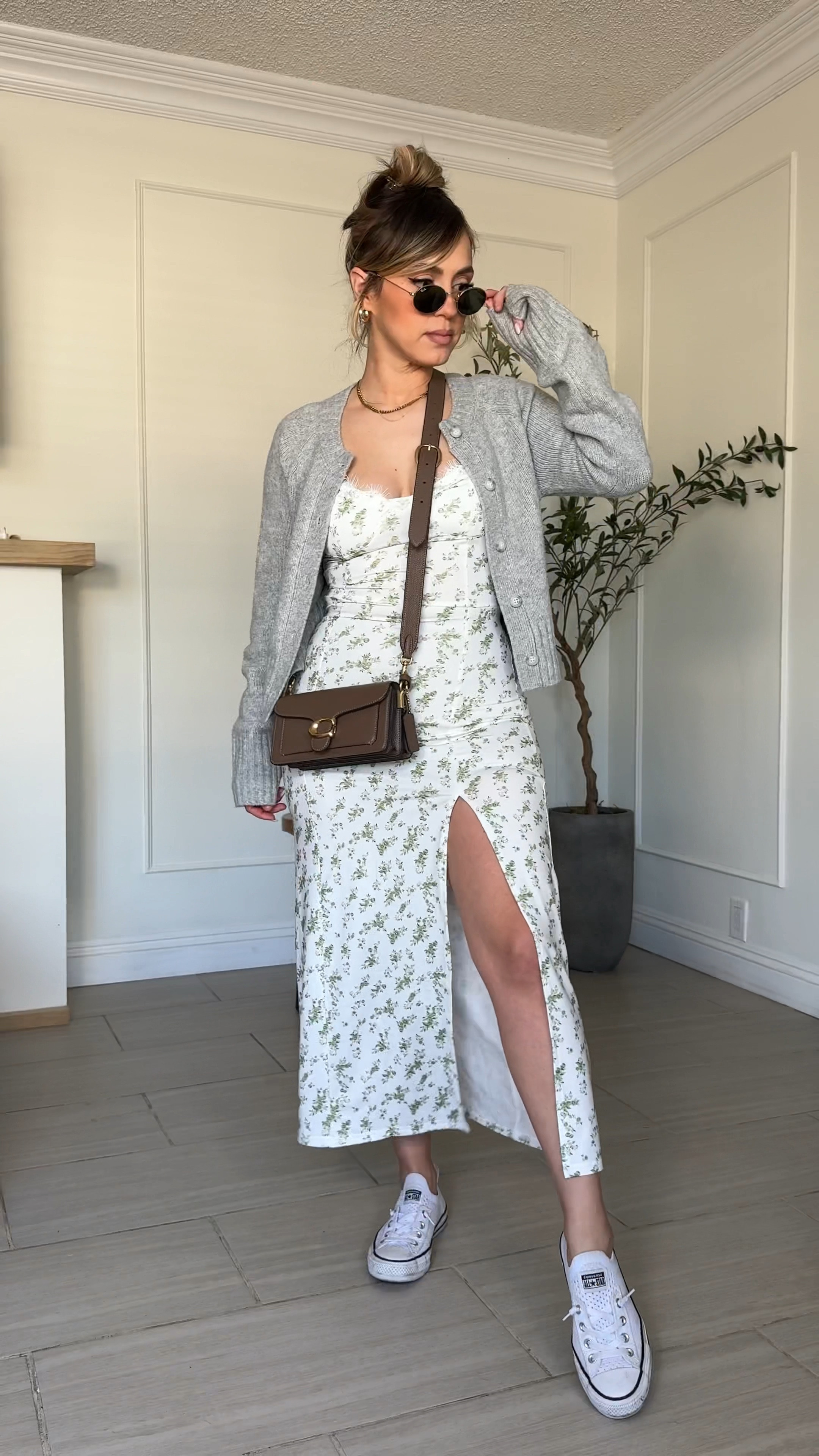 Transitional SPRING LOOK 🌼

I can wear this everyday lol love a casual 90s inspired girly look like this! 
▪️GUYS 😭 the exact dress is sold out and is no longer available. 😭😭😭
Midi dress is in SMALL. 
▪️BUT remember you can achieve this look with any kind of pencil style midi dress!! The Floerns brand dress from Amazon would be perfect for a look like this. There's so many GREAT ALTERNATIVES LINKED! I would highly recommend the ABERCROMBIE one!! 
▪️ exact cardigan from Abercrombie may be sold out but I linked really similar ones from Amazon. 
▪️ these Converse run big (size down 1 full size!) They are SO COMFY THO. Perfect for spring and summer with cute off shorts, dresses, etc. 

#LTKfindsunder100 #LTKstyletip #LTKU