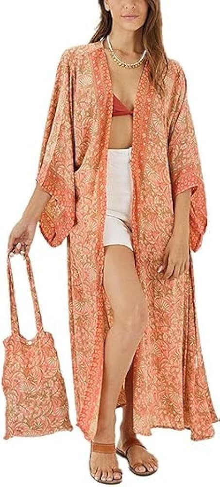 Badiya Kimono for Women 2024 Summer Collection Comfortable & Lightweight Ideal Swimsuit Cover Ups... | Amazon (US)