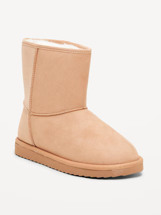 Faux-Suede Faux-Fur Lined Boots for Girls | Old Navy (US)