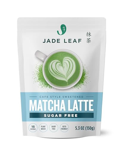 Jade Leaf Matcha Organic Cafe Style Sugar Free Matcha Latte Green Tea Powder, Premium Barista Crafted Mix, Authentically Japanese, 15 Servings (5.3 Ounces) | Amazon (US)