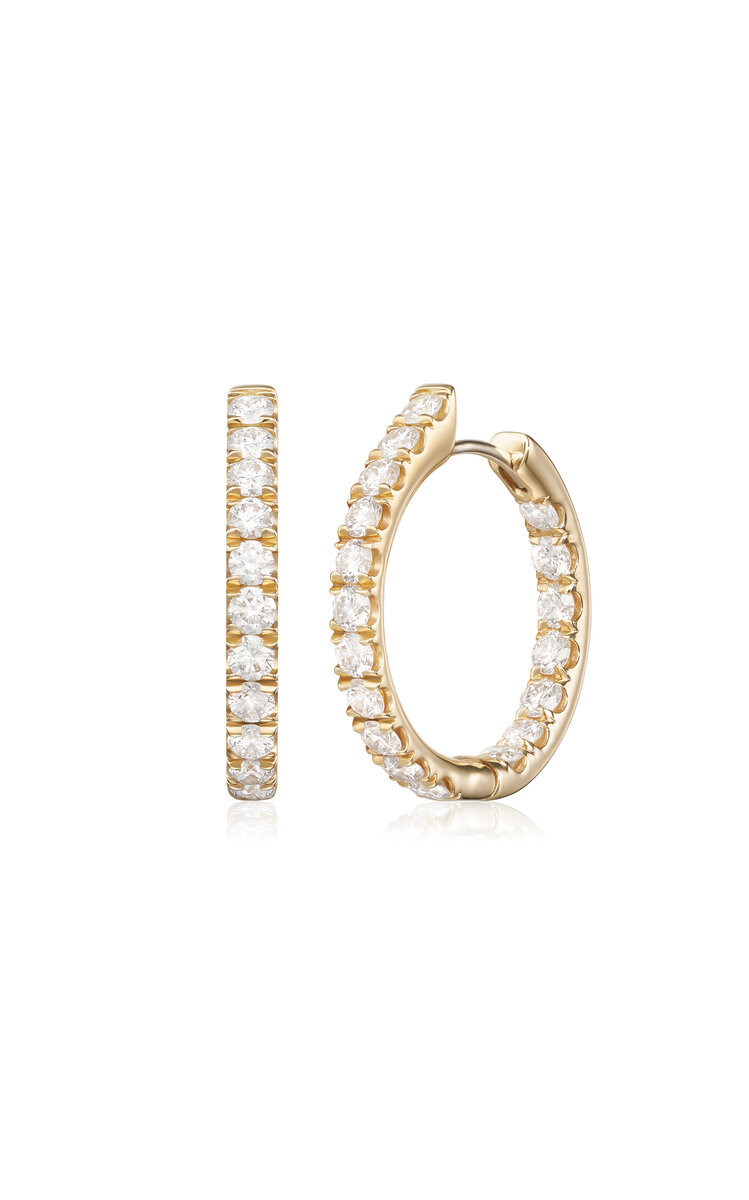 Clara Medium 18K Yellow Gold Diamond Earrings | Moda Operandi (Global)