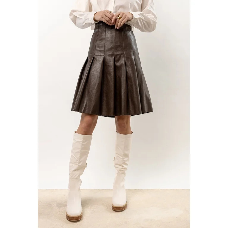 Bohme Women's Adrian Midi Skirt in Brown, L | Walmart (US)