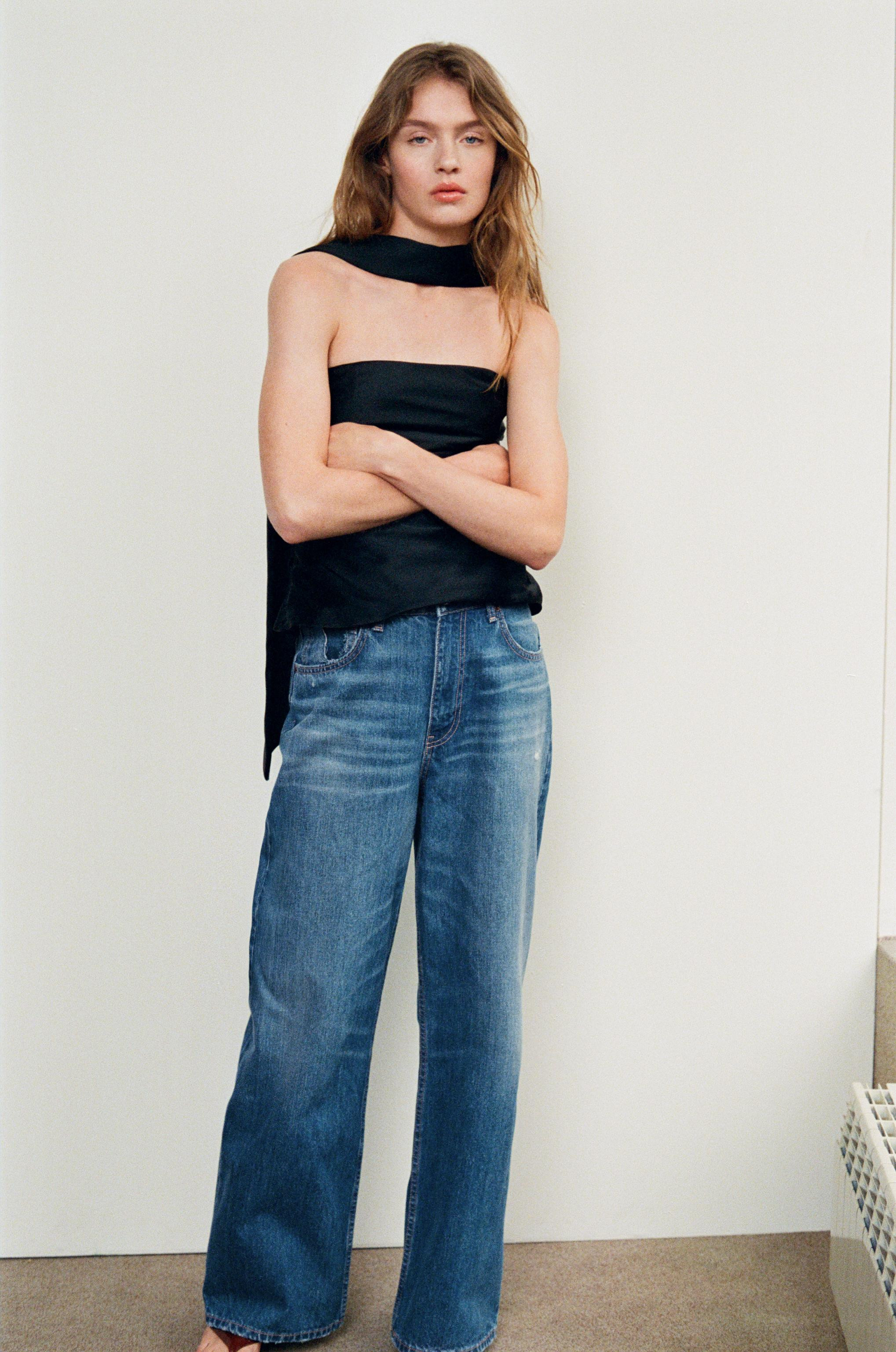 DRAPED SATIN SCARF TOP | Zara US