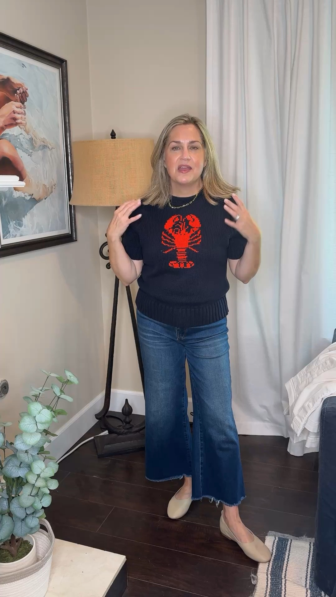 I just love coastal elements in anywhere and everything. It always brings me so much joy and so did these jeans that fit me so perfectly, give me confidence and let me eat my dinner and dessert.  
￼

#LTKdayinmylife #LTKootd #LTKOver40