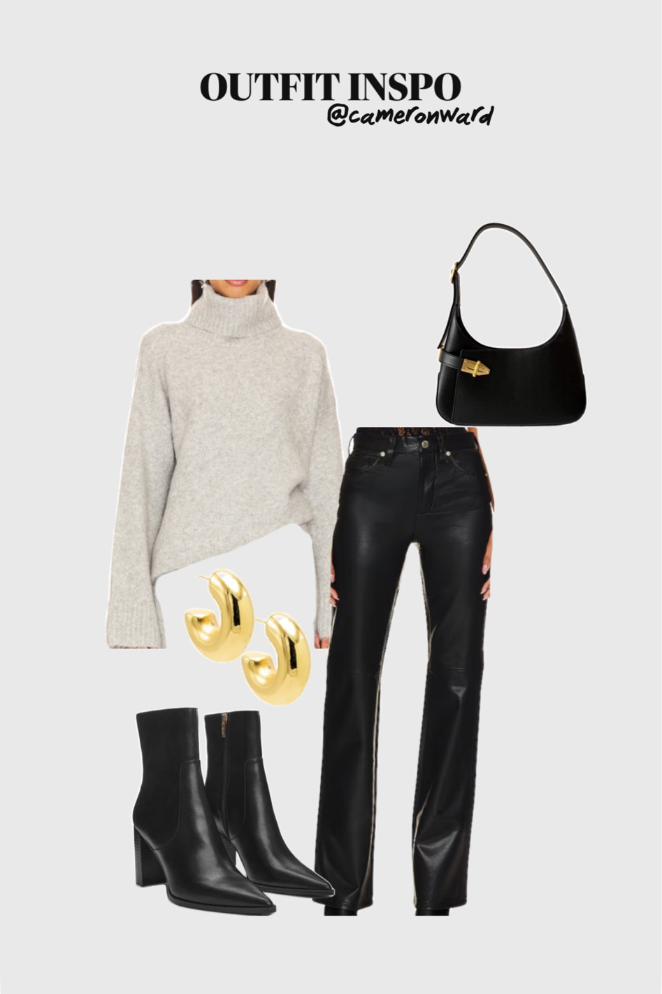 Sweater outfit, faux leather pants, chunky sweater, oversized sweater, black booties 

#LTKHoliday #LTKFindsUnder100 #LTKStyleTip