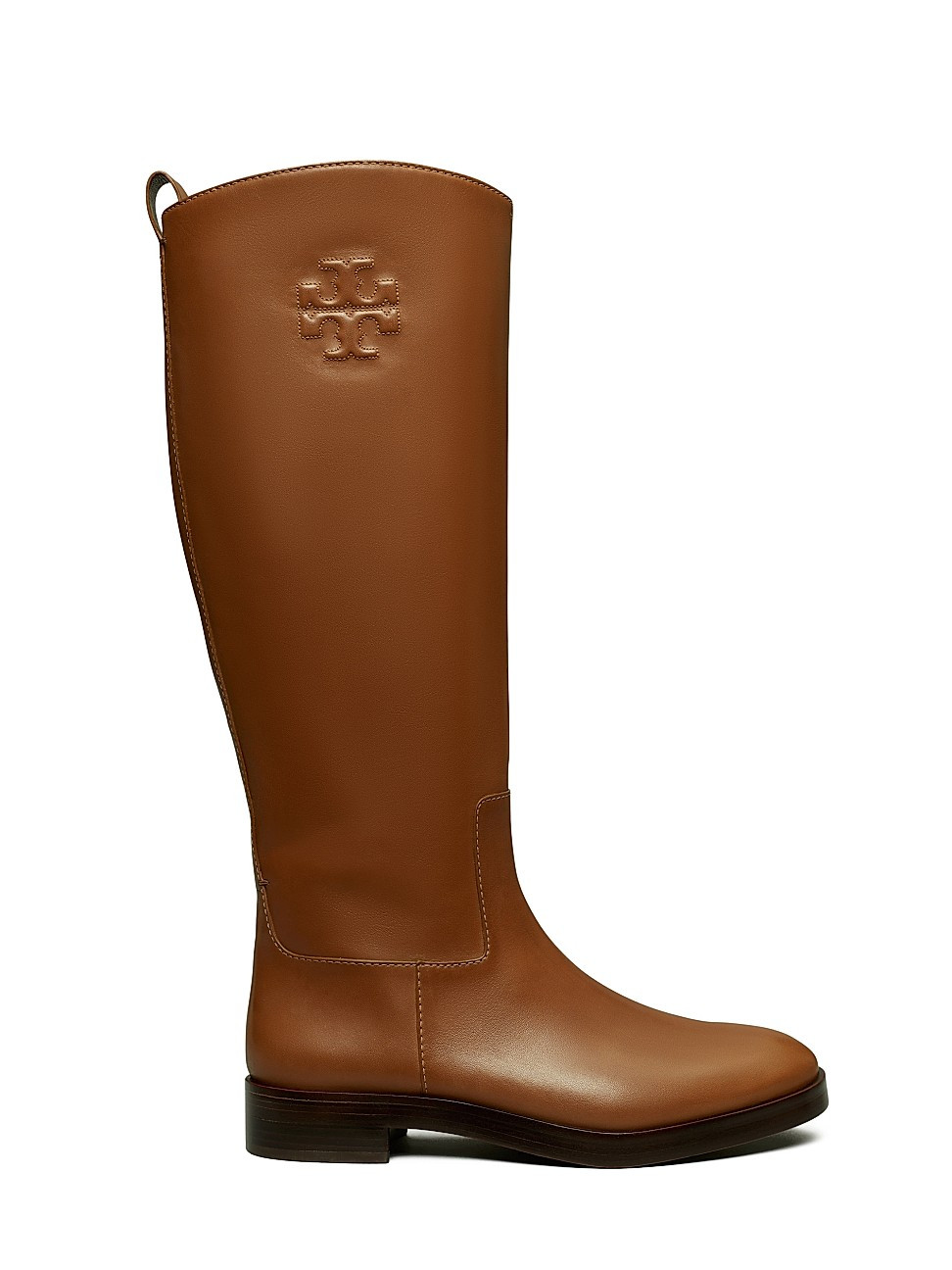 Women's Leather Logo Riding Boots - Brown - Size 11 | Saks Fifth Avenue