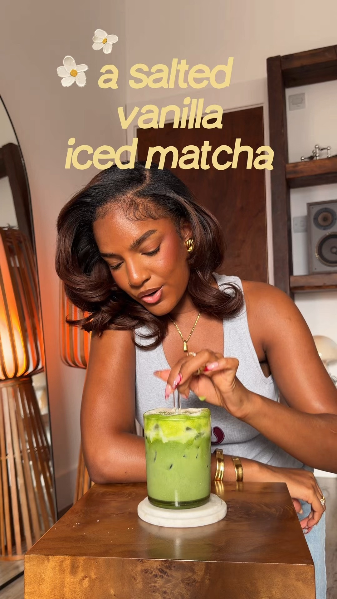 The most perfect iced vanilla matcha 🫦

#LTKHome #LTKfoodie #LTKdayinmylife