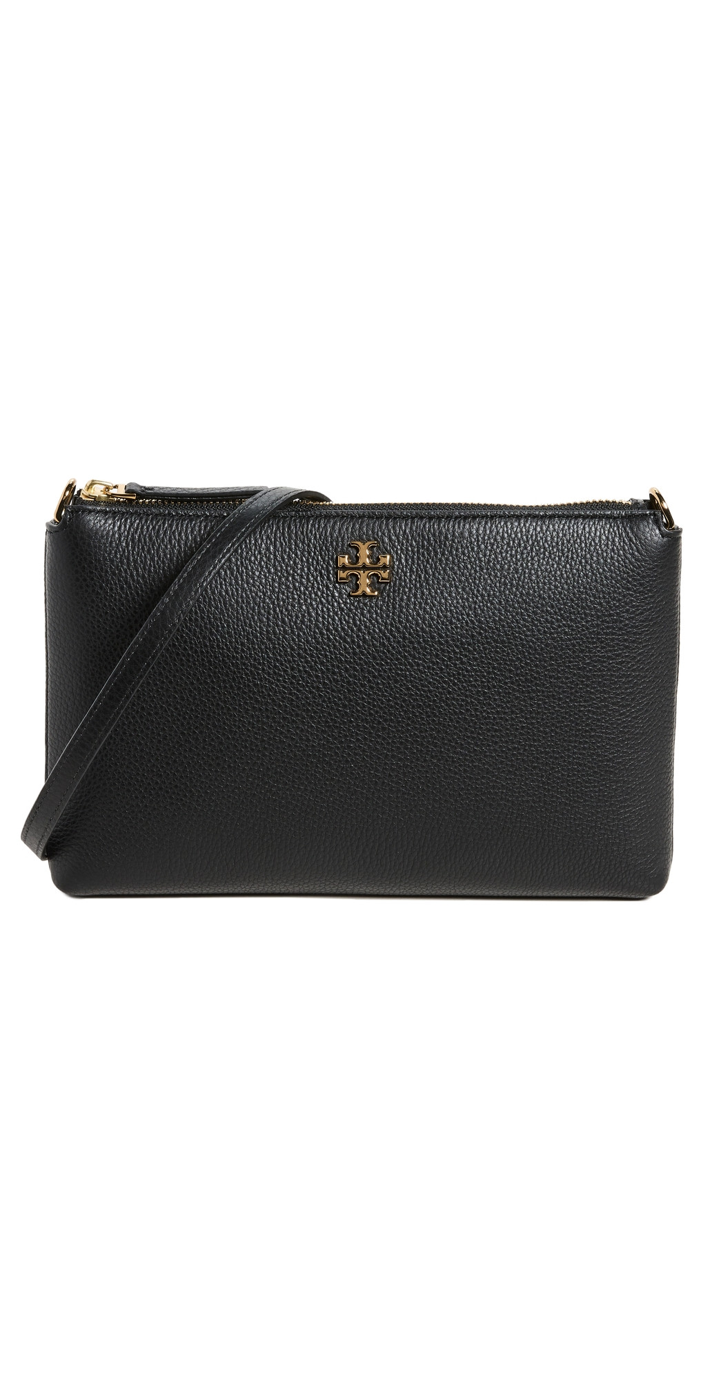 Tory Burch Mercer Pebbled Wallet Crossbody Black One Size | Shopbop