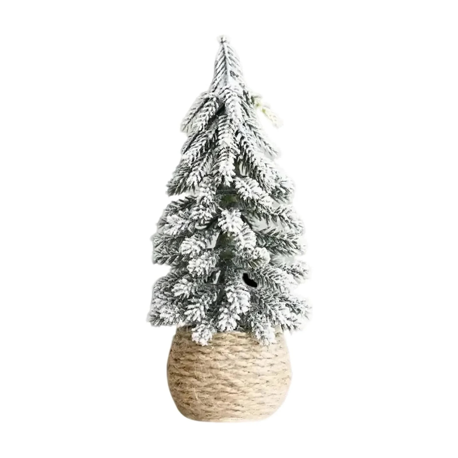 Mini Flocked Snowy Cedar Christmas Tree, Tabletop Artificial Xmas Tree with Flocking Snow Frost, ... | Walmart (US)