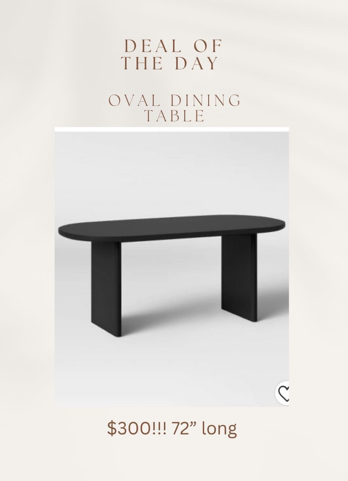 The famous affordable and high quality oval dining table is back! Limited quantities! 🏃‍♀️🏃‍♀️

#LTKFind #LTKhome #LTKsalealert