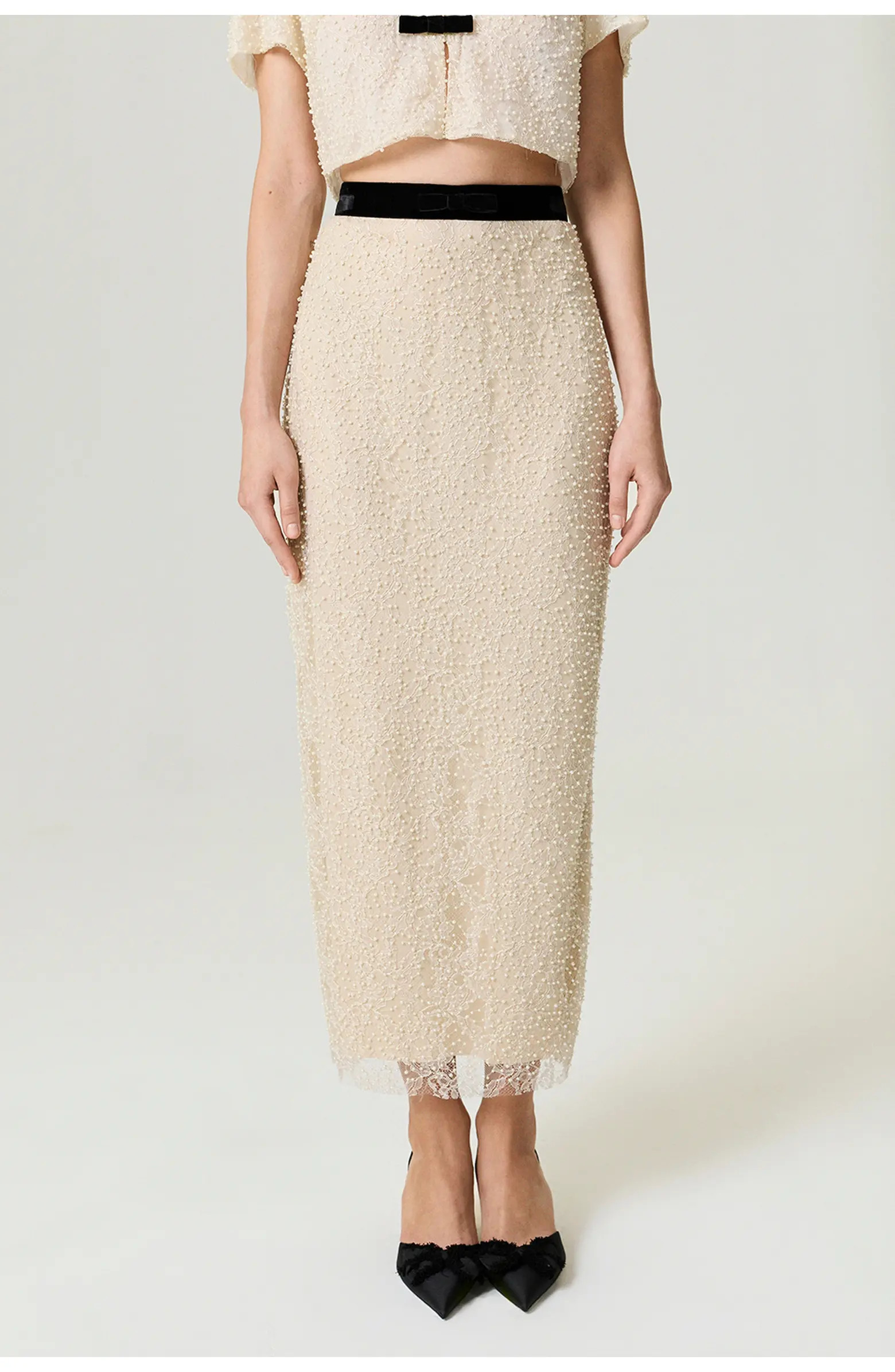 Pearl Embellished Pencil Skirt | Nordstrom