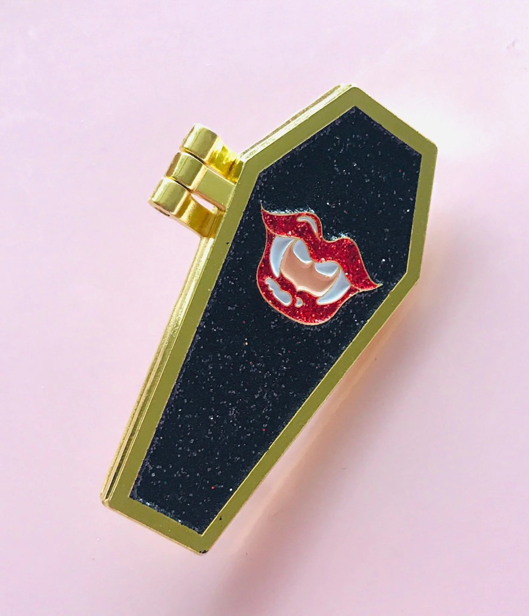 The Vamp Coffin Enamel Pin | UniqueVintage