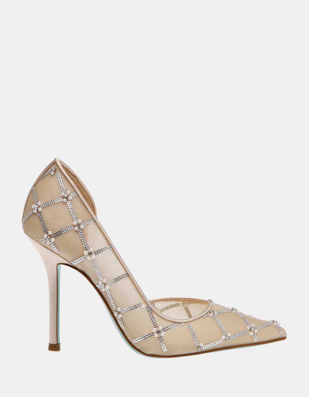CRUZE NUDE Pointed Toe Mesh Heel | Women's Heels | Betsey Johnson