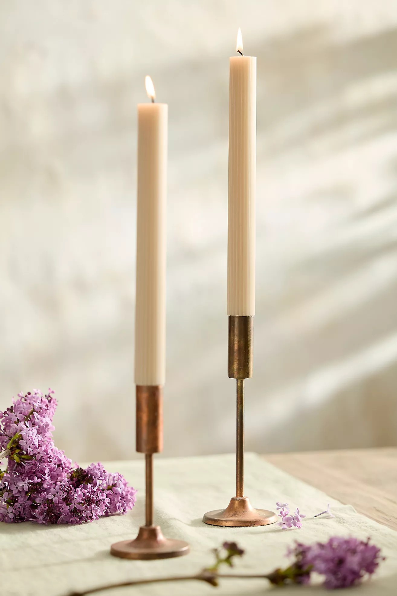 Ribbed Taper Candles, Set of 2 | Anthropologie (US)