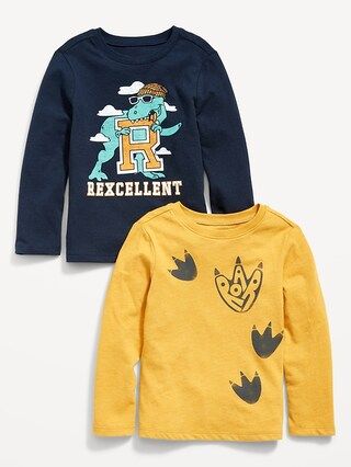 Unisex Long-Sleeve Graphic T-Shirt 2-Pack for Toddler | Old Navy (US)