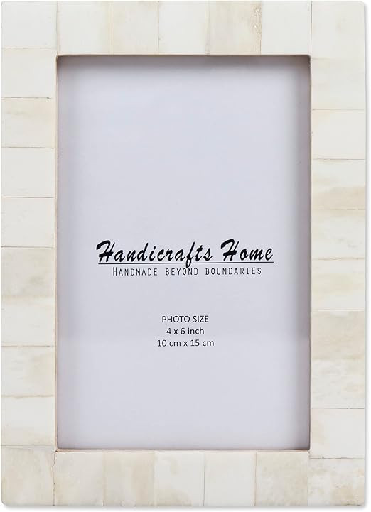 New Real Handmade Black White Bone Photo Picture Vintage Imported Chic Frame Made to Display Pict... | Amazon (US)