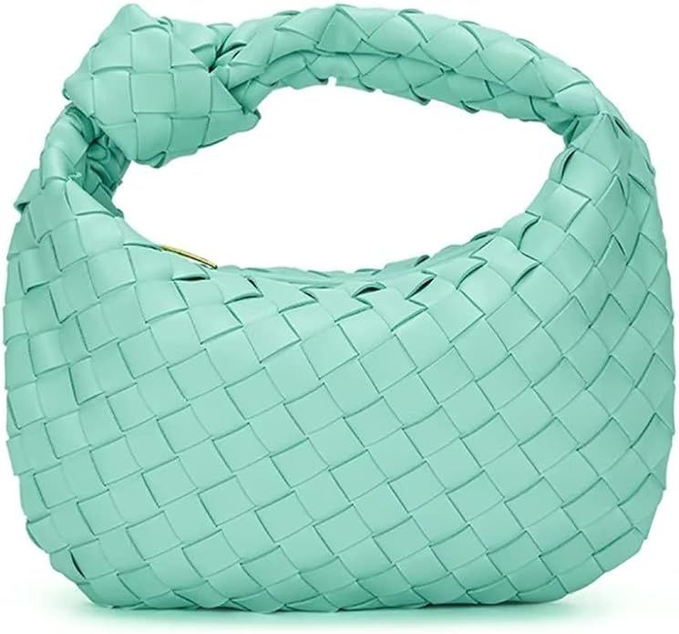 Knoted Woven Handbag for Women Leather Shoulder Bag Fashion Designer Ladies Handmade Tote Hobo Ba... | Amazon (US)