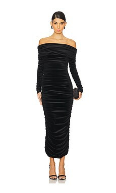 Ronny Kobo Varonica Dress in Black from Revolve.com | Revolve Clothing (Global)
