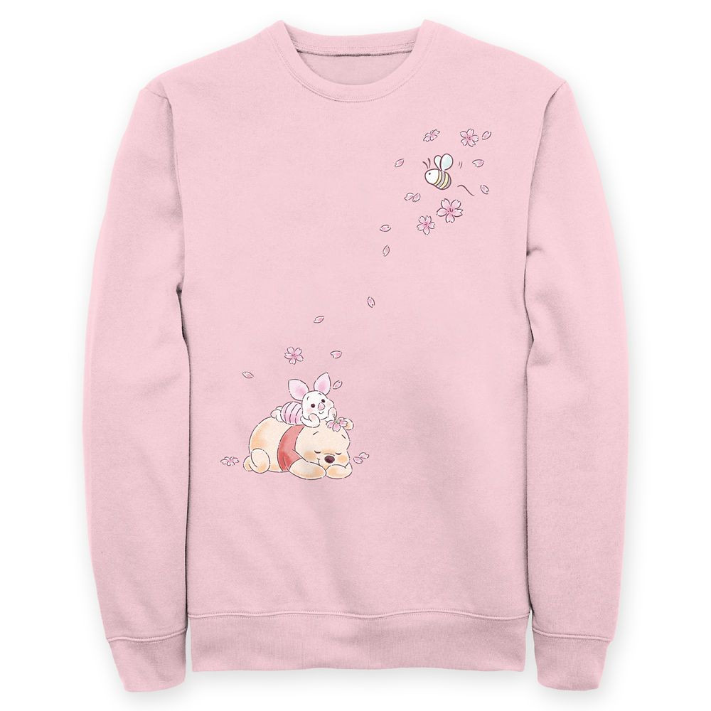 Winnie the Pooh and Piglet Cherry Blossom Pullover Sweatshirt for Adults | Disney Store