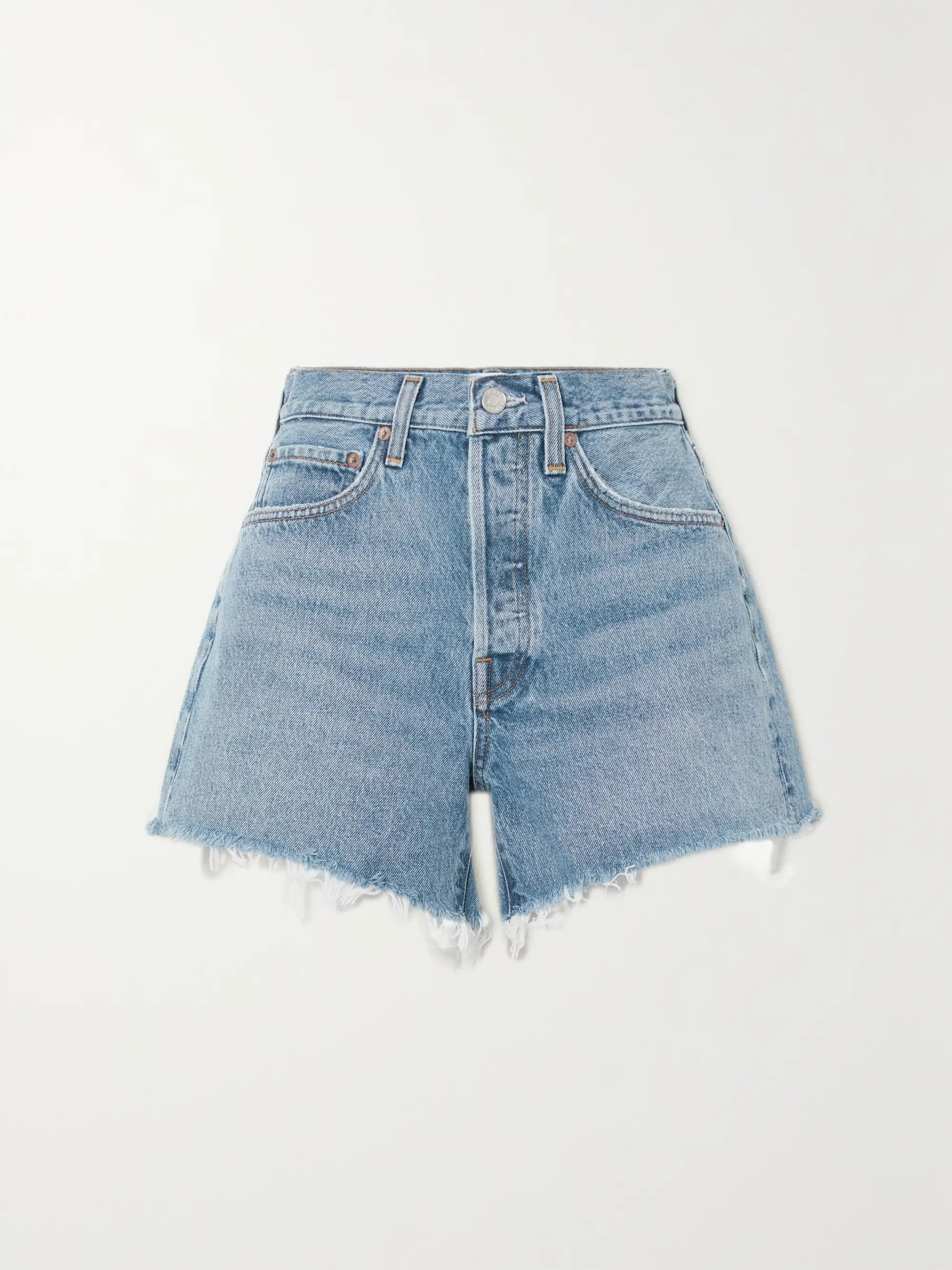 Parker Long distressed denim shorts | NET-A-PORTER (US)