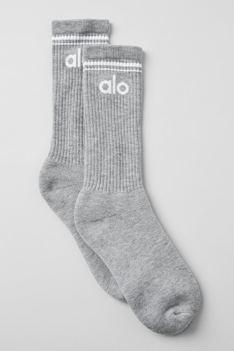 Unisex Throwback Sock - Charcoal Green/Ivory | Alo Yoga (US)