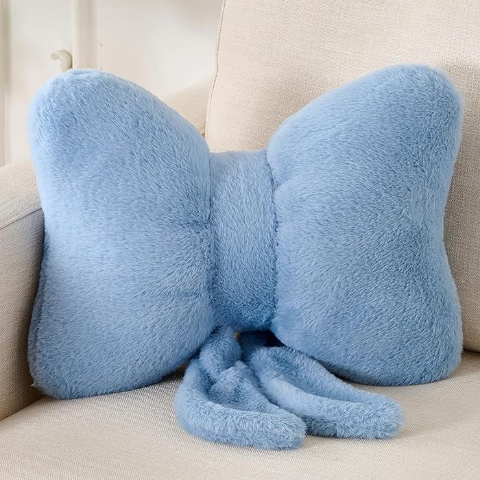 Bowknot Throw Pillows Bow Decorative Pillow Aesthetic Home Decor Knot Plush Pillows Soft Seat Cus... | Amazon (US)