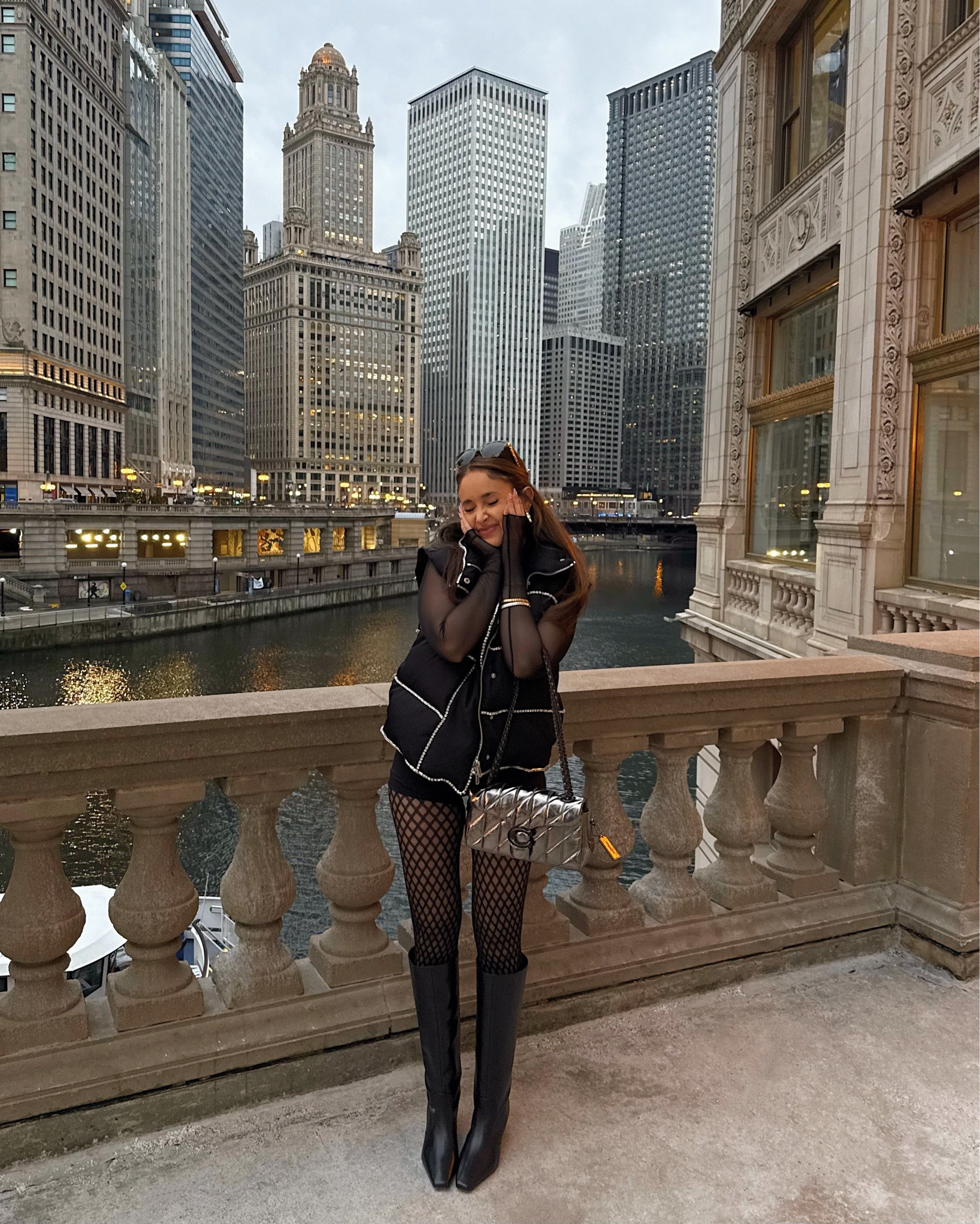 revolve sequin puffer jacket, wolford fishnet tights, steve madden black faux leather kitten heel boots 🖤 

#LTKSaleAlert #LTKSeasonal #LTKStyleTip