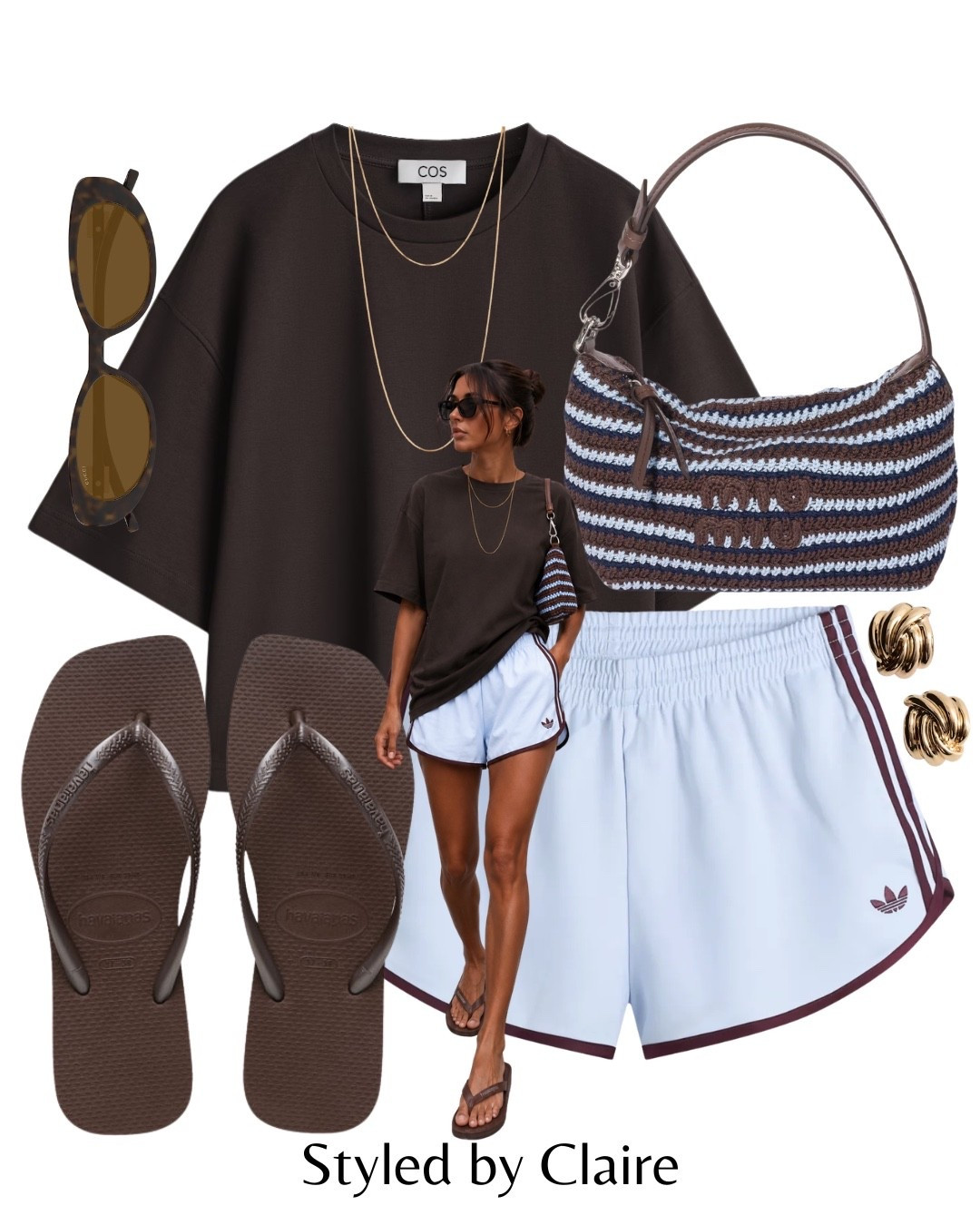BABY BLUE ADIDAS SPRINTERS🩵
Tags: mini shorts stripe boxy oversized tshirt cos haviannas sandals flip flops strap miu miu crochet bag black sunglasses necklace earrings fashion city break elevated basics inspo outfit ideas cool girl style ootd airport

#LTKsummer #LTKstyletip