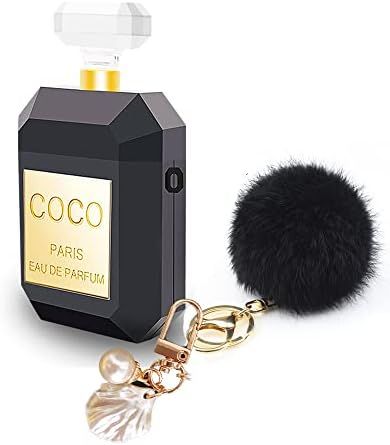 AirPods Case Perfume Bottle Airpods 2 & 1 Cute with Pom Pom Fur Ball Keychain Clear Smooth TPU Shock | Amazon (US)
