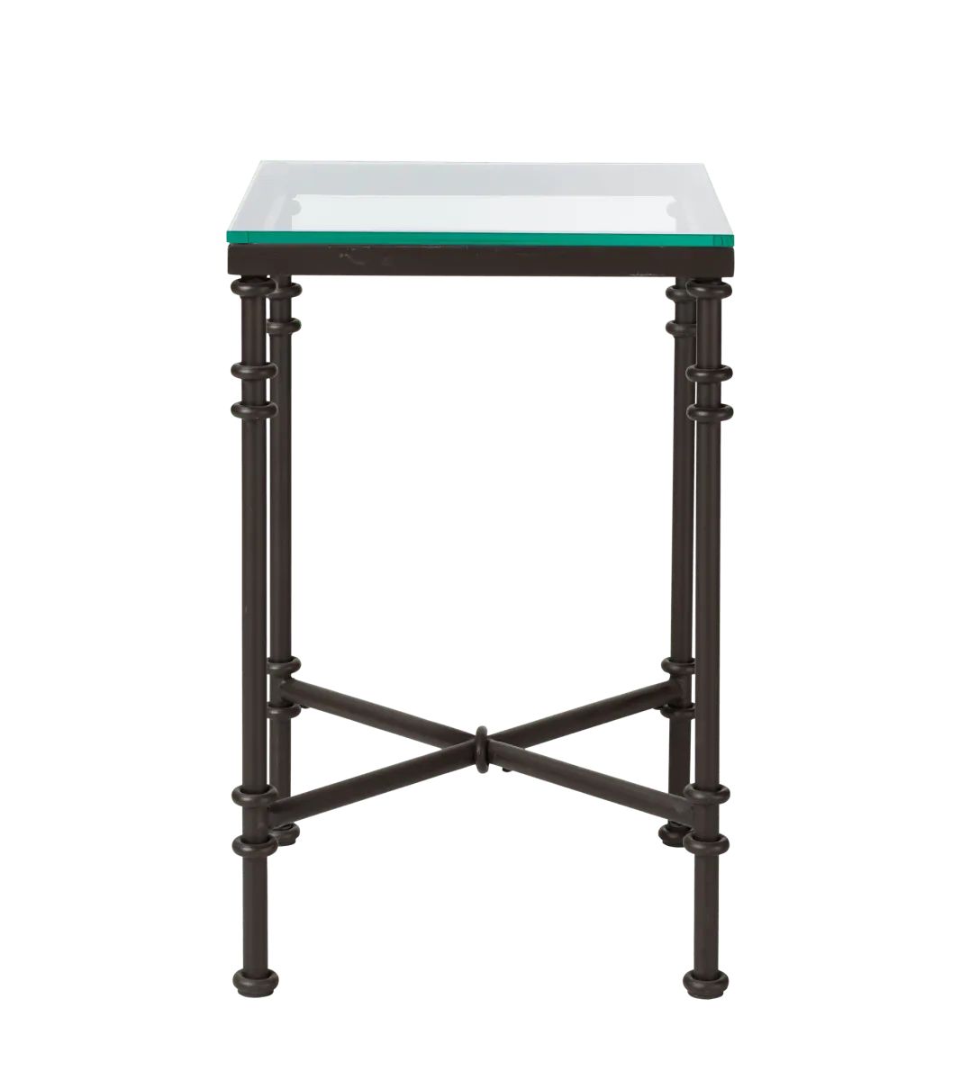 Small Pompidou Metal & Glass Side Table - Metal | OKA US