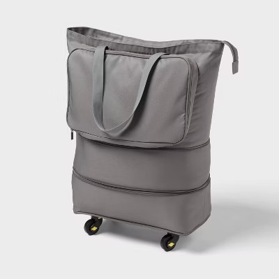 Collapsible Rolling Tote Radiant Gray - Brightroom™ | Target