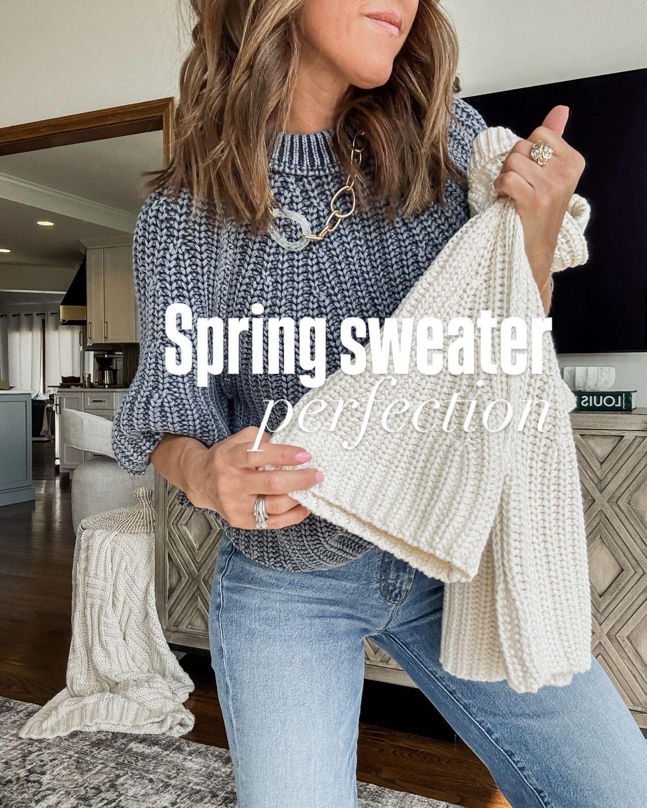 Who doesn’t love a Spring sweater?? Still a little cozy but light enough for warming temps. Size small here. 3 color ways 
Jeans tts, 25 regular. Exact wash linked. 


#LTKSeasonal #LTKOver40 #LTKootd