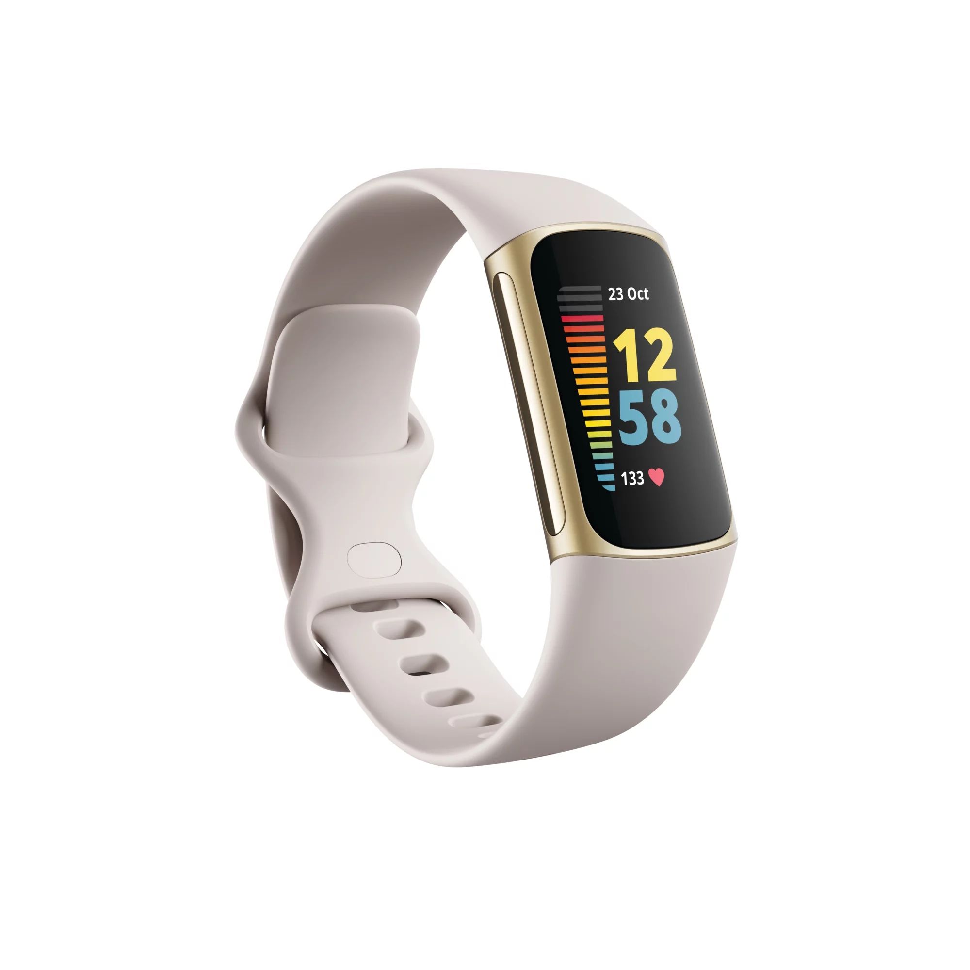 Fitbit Charge 5 Fitness Tracker - Lunar White/Soft Gold Stainless Steel - Walmart.com | Walmart (US)