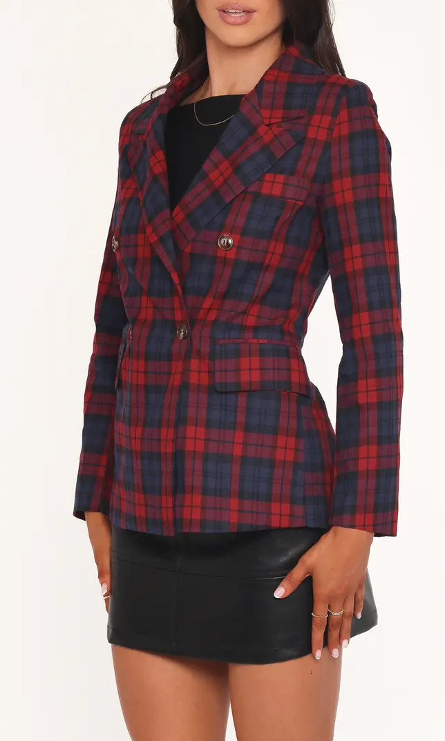 Petal & Pup Juilette Plaid Double Breasted Blazer | Nordstrom | Nordstrom